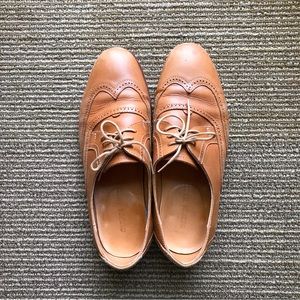 Dieppa Restrepo Oxford Shoes Size 7 Camel Color Leather Shoes Lace Up Loafers